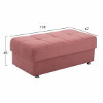 Καναπές - Κρεβάτι γωνιακός βελούδο σάπιο μήλο με αναστρέψιμη γωνία, 3 αποθηκευτικούς χώρους & σκαμπώ berra
