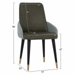 Καρέκλα από σουέτ ύφασμα κυπαρισσί με ξύλινα πόδια maripoza