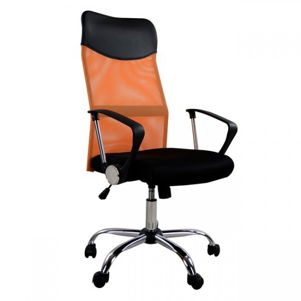 Καρέκλα γραφείου πορτοκαλί mesh