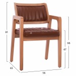 Πολυθρόνα με ταμπά τεχνόδερμα & ξύλινο φυσικό σκελετό lucero