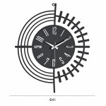 Ρολόι Τοίχου μεταλλικό μαύρο